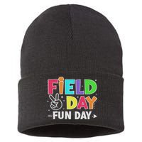 Field Day Fun Day Funny For Teacher Field Day 2025 Sustainable Knit Beanie