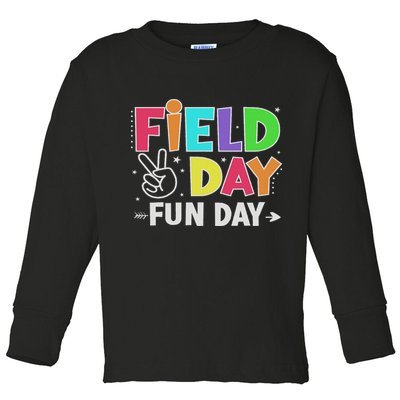 Field Day Fun Day Funny For Teacher Field Day 2025 Toddler Long Sleeve Shirt