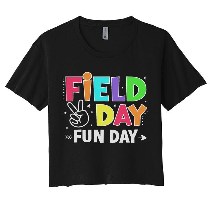 Field Day Fun Day Funny For Teacher Field Day 2025 Crop Top