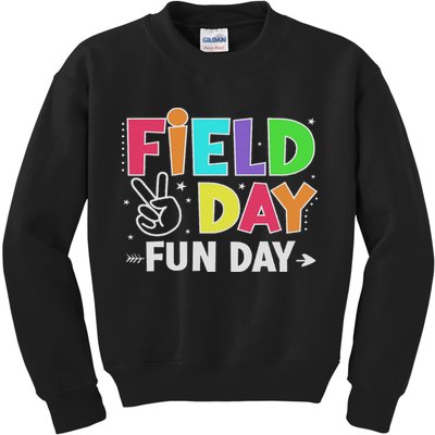 Field Day Fun Day Funny For Teacher Field Day 2025 Kids Sweatshirt
