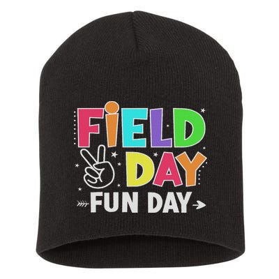Field Day Fun Day Funny For Teacher Field Day 2025 Short Acrylic Beanie