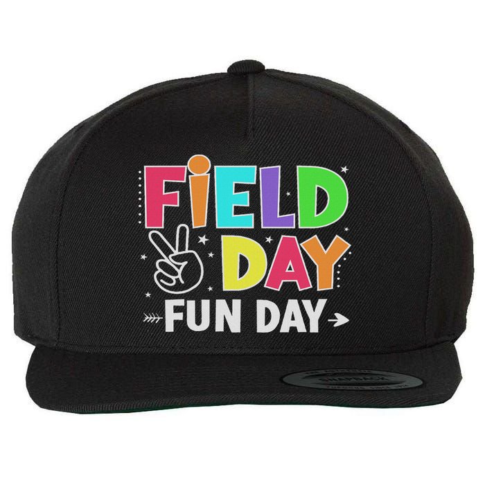 Field Day Fun Day Funny For Teacher Field Day 2025 Wool Snapback Cap