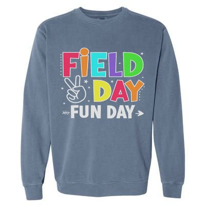 Field Day Fun Day Funny For Teacher Field Day 2025 Garment-Dyed Sweatshirt