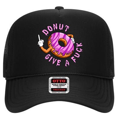 Funny Doughnut Funny Donut High Crown Mesh Back Trucker Hat