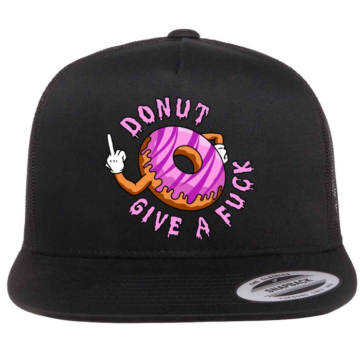 Funny Doughnut Funny Donut Flat Bill Trucker Hat