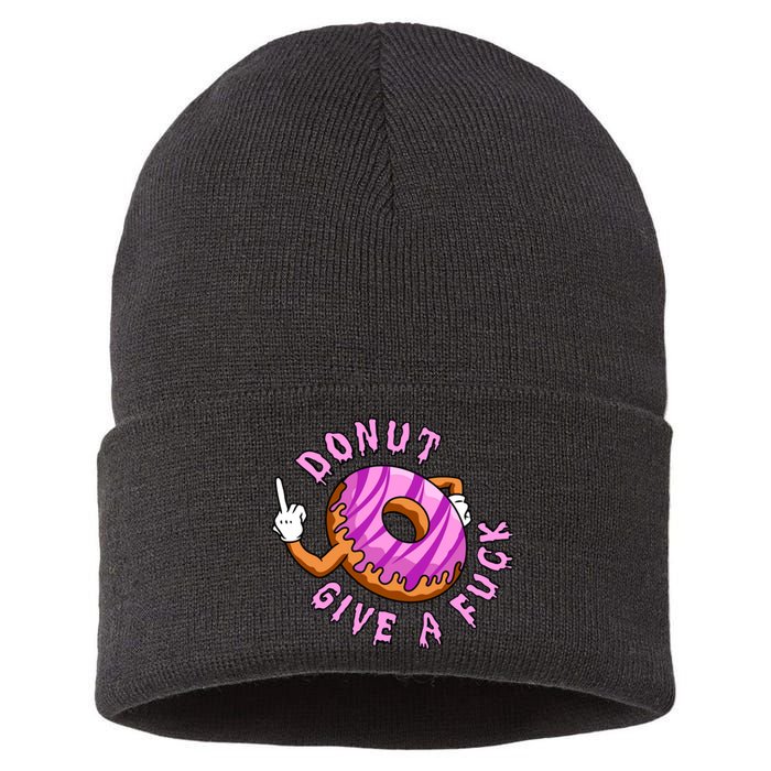 Funny Doughnut Funny Donut Sustainable Knit Beanie