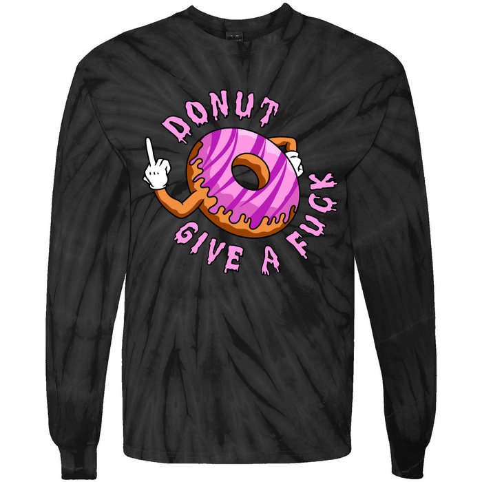 Funny Doughnut Funny Donut Tie-Dye Long Sleeve Shirt