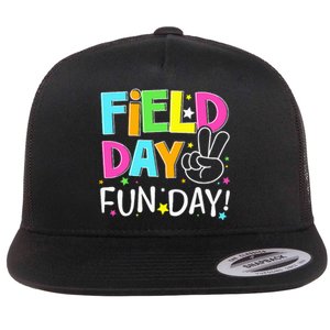 Field Day Fun Day Last Day Of School Teacher Student Flat Bill Trucker Hat