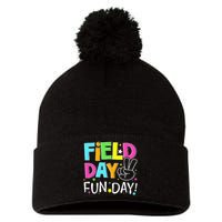 Field Day Fun Day Last Day Of School Teacher Student Pom Pom 12in Knit Beanie