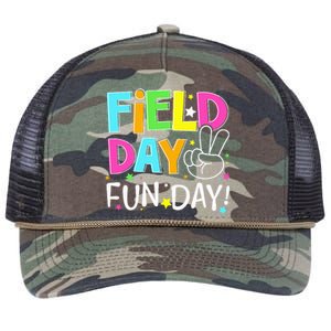 Field Day Fun Day Last Day Of School Teacher Student Retro Rope Trucker Hat Cap