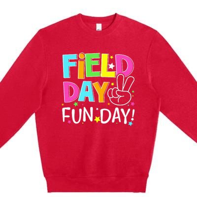 Field Day Fun Day Last Day Of School Teacher Student Premium Crewneck Sweatshirt