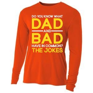 Fathers Day Funny Dad And Bad Common The Jokes Dad Jokes Gift Cooling Performance Long Sleeve Crew