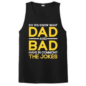 Fathers Day Funny Dad And Bad Common The Jokes Dad Jokes Gift PosiCharge Competitor Tank