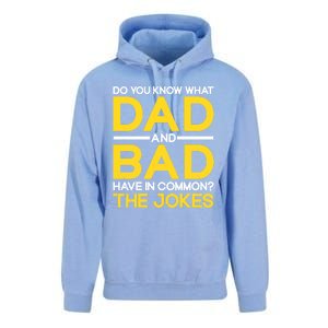 Fathers Day Funny Dad And Bad Common The Jokes Dad Jokes Gift Unisex Surf Hoodie