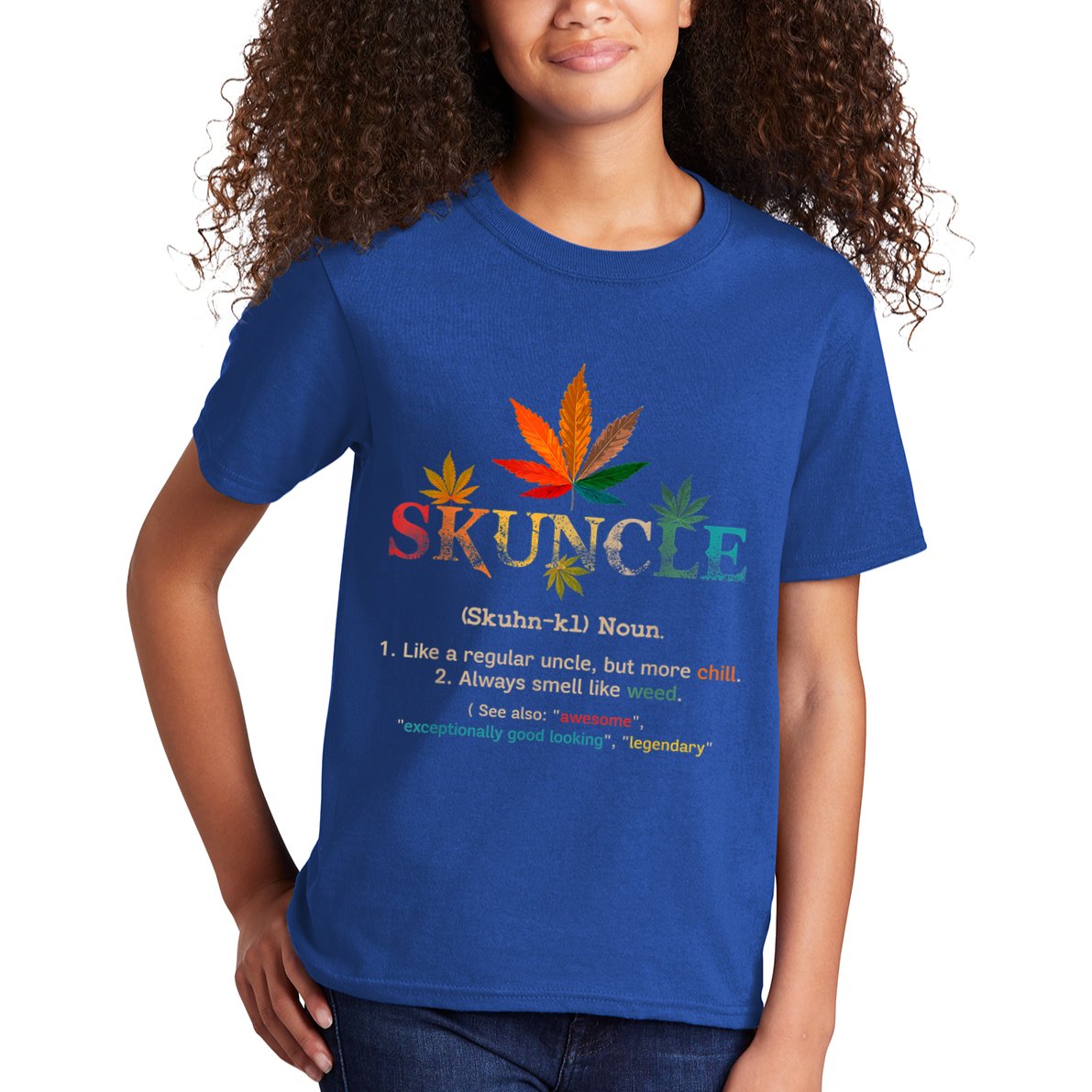 FatherS Day Funny Retro Vintage Uncle Wear Skuncle Skunkle Gift Kids T-Shirt