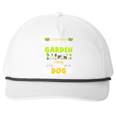 Funny dog For Gardener Garden Gardening dog Lovers Garden Snapback Five-Panel Rope Hat