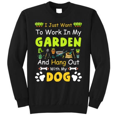 Funny dog For Gardener Garden Gardening dog Lovers Garden Tall Sweatshirt