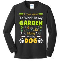 Funny dog For Gardener Garden Gardening dog Lovers Garden Kids Long Sleeve Shirt