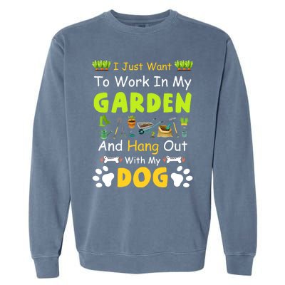 Funny dog For Gardener Garden Gardening dog Lovers Garden Garment-Dyed Sweatshirt