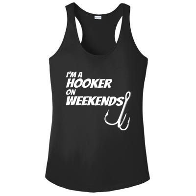 FatherS Day Funny Fishing Dad Joke Fish Hooks Gift Ladies PosiCharge Competitor Racerback Tank