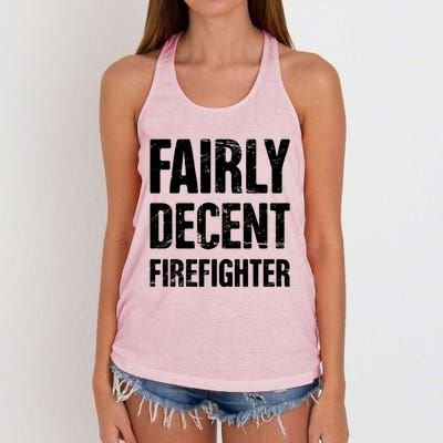 Fairly Decent Firefighter Women's Knotted Racerback Tank