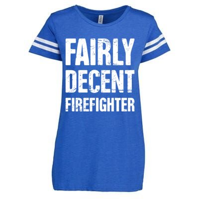 Fairly Decent Firefighter Enza Ladies Jersey Football T-Shirt