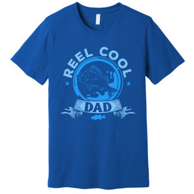 Fathers Day Funny Fisher Reel Cool Dad Fishing Lover Gift Premium T-Shirt