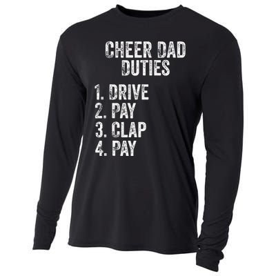 Fathers Day Funny Cheer Dad Duties Drive Pay Clap Cooling Performance Long Sleeve Crew