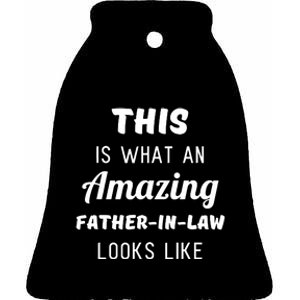 Funny Dad Fathers Day Gift From Daughter Son In Law Ceramic Bell Ornament