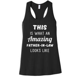 Funny Dad Fathers Day Gift From Daughter Son In Law Women's Racerback Tank