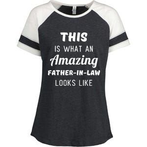 Funny Dad Fathers Day Gift From Daughter Son In Law Enza Ladies Jersey Colorblock Tee