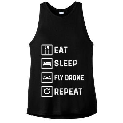 Funny Drone Flying Day Design Drones Pilot Gift Ladies PosiCharge Tri-Blend Wicking Tank
