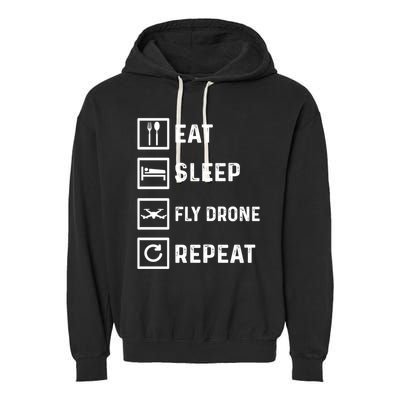 Funny Drone Flying Day Design Drones Pilot Gift Garment-Dyed Fleece Hoodie