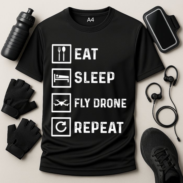 Funny Drone Flying Day Design Drones Pilot Gift Performance Shirt