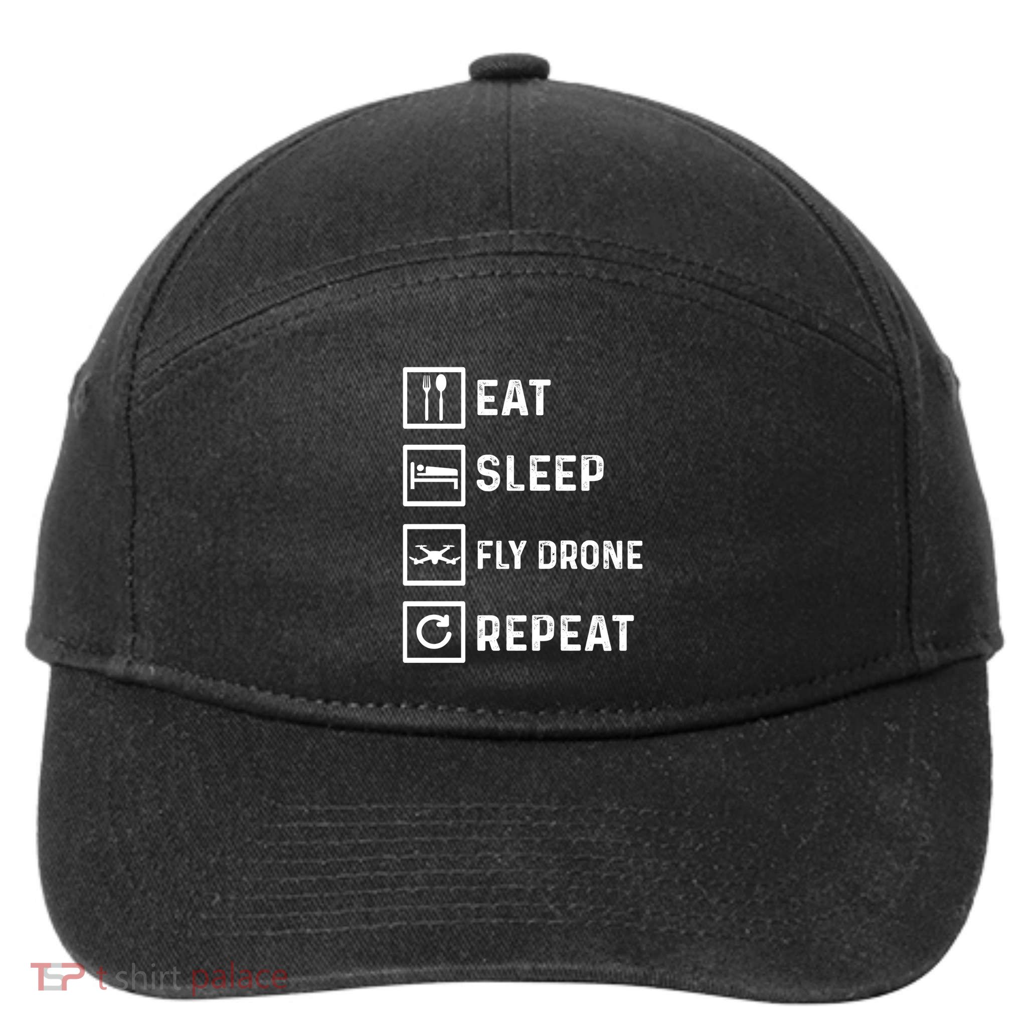 Funny Drone Flying Day Design Drones Pilot Gift 7-Panel Snapback Hat