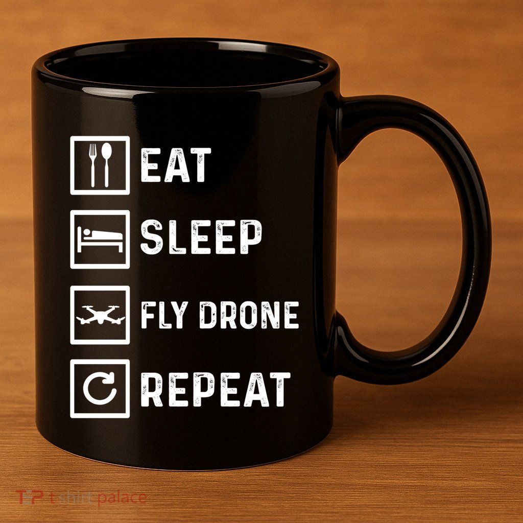 Funny Drone Flying Day Design Drones Pilot Gift 11oz C Handle Ceramic Mug