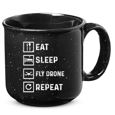 Funny Drone Flying Day Design Drones Pilot Gift 15oz Campfire Ceramic Mug