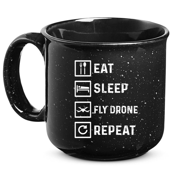 Funny Drone Flying Day Design Drones Pilot Gift 15oz Campfire Ceramic Mug