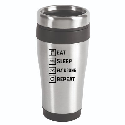Funny Drone Flying Day Design Drones Pilot Gift 16oz Travel Tumbler