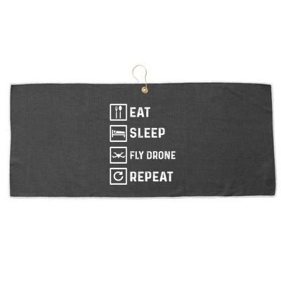 Funny Drone Flying Day Design Drones Pilot Gift Large Microfiber Waffle Golf Towel