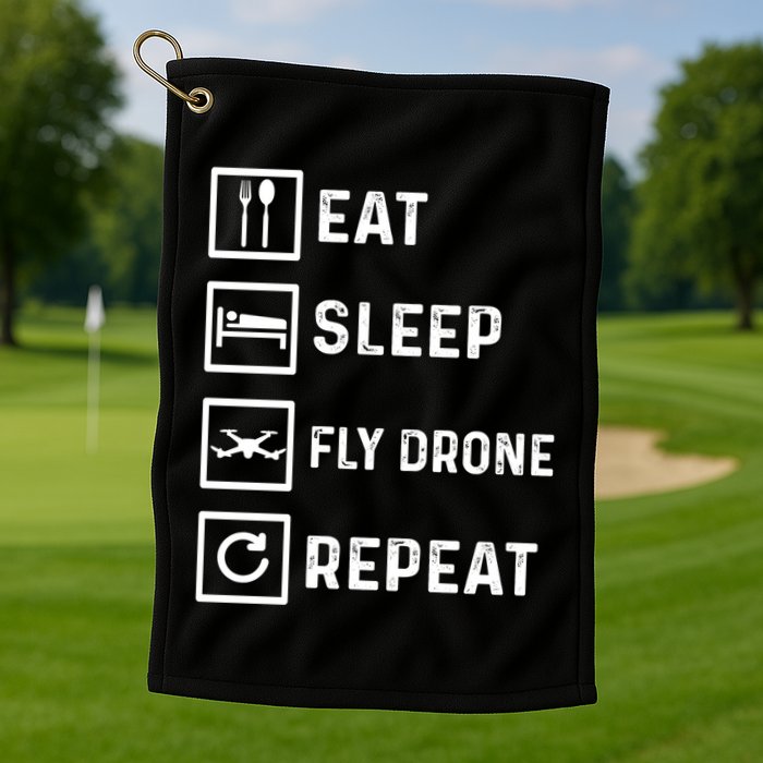 Funny Drone Flying Day Design Drones Pilot Gift Golf Towel