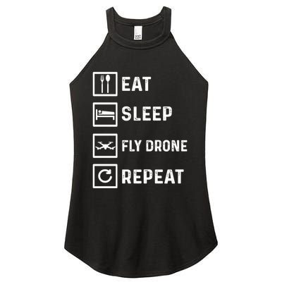 Funny Drone Flying Day Design Drones Pilot Gift Women's Perfect Tri Rocker Tank