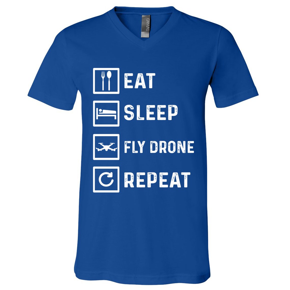 Funny Drone Flying Day Design Drones Pilot Gift V-Neck T-Shirt