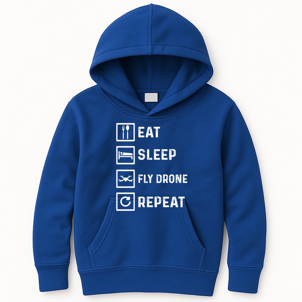 Funny Drone Flying Day Design Drones Pilot Gift Kids Hoodie