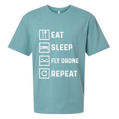 Funny Drone Flying Day Design Drones Pilot Gift Sueded Cloud Jersey T-Shirt