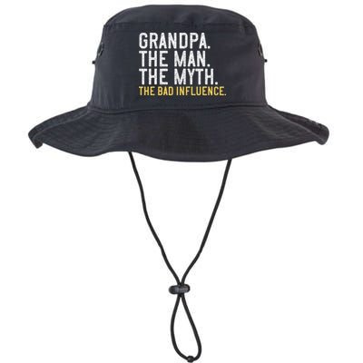 FatherS Day Gift Grandpa The Man The Myth The Bad Influence Bucket Hat
