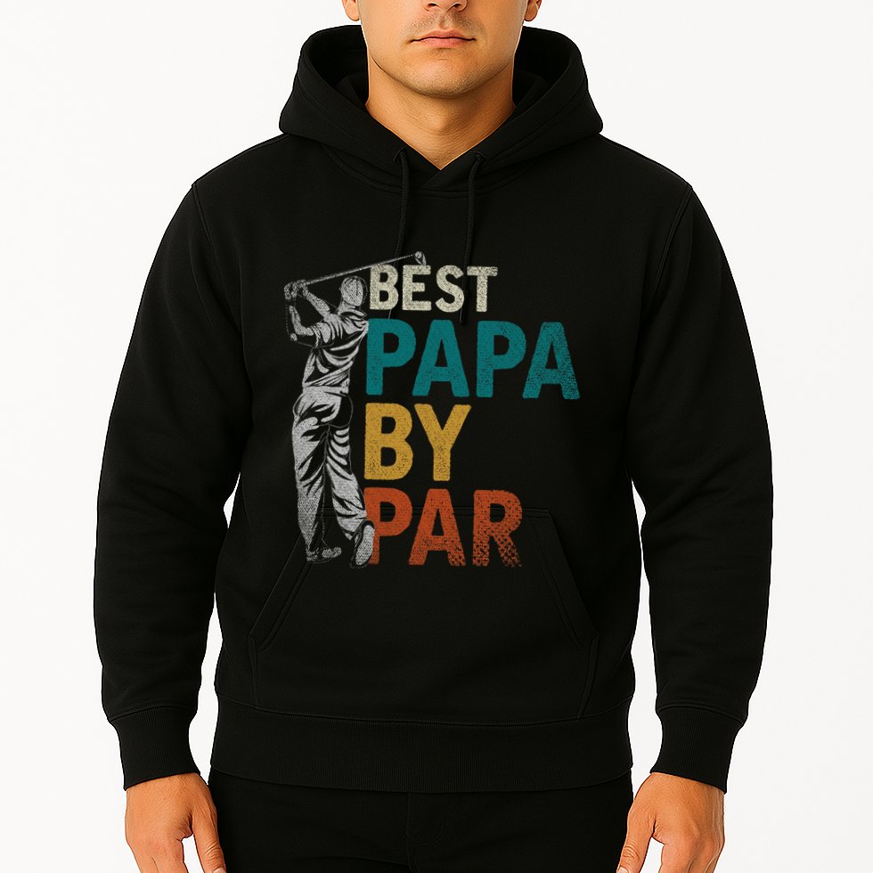 Fathers Day Golfer Dad Golfing Best Papa By Par Funny Golf Hoodie
