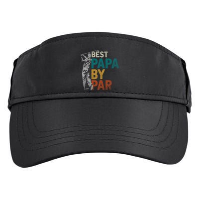 Fathers Day Golfer Dad Golfing Best Papa By Par Funny Golf Adult Drive Performance Visor
