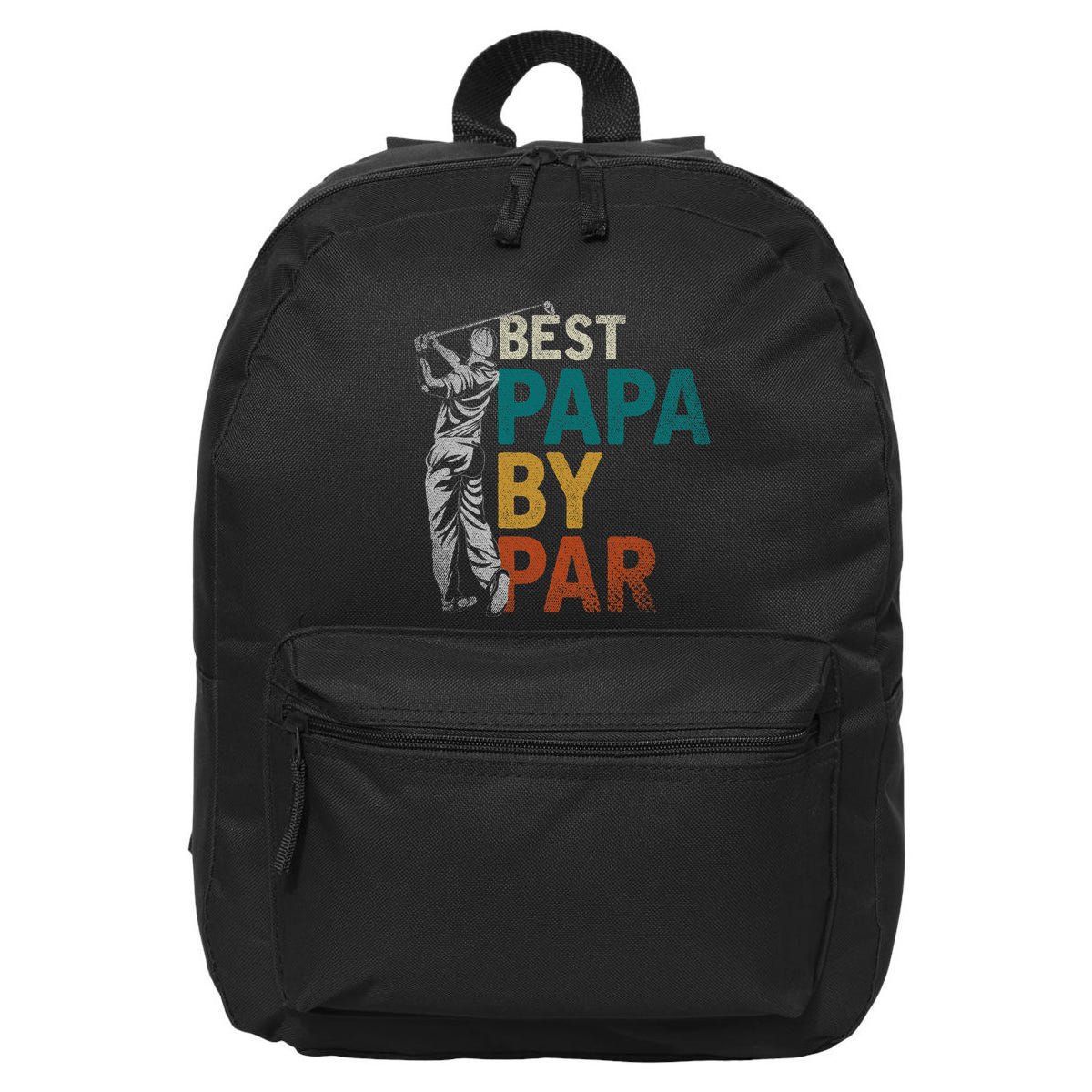 Fathers Day Golfer Dad Golfing Best Papa By Par Funny Golf 16 in Basic Backpack