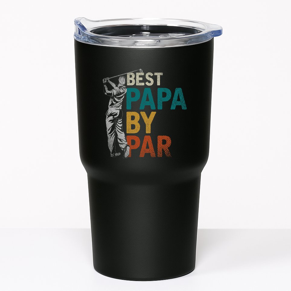 Fathers Day Golfer Dad Golfing Best Papa By Par Funny Golf Tumbler